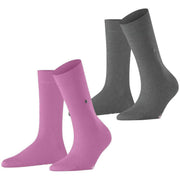 Burlington Everyday 2 Pack Socks - Peony Pink