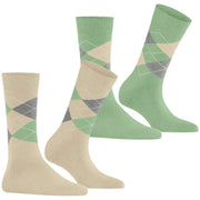 Burlington Everyday Argyle 2-Pack Socks - Cream Beige