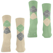 Burlington Everyday Argyle 2-Pack Socks - Cream Beige