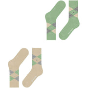 Burlington Everyday Argyle 2-Pack Socks - Cream Beige