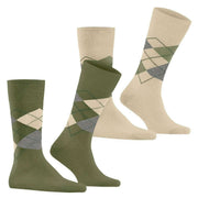 Burlington Everyday Argyle 2-Pack Socks - Salvia Green