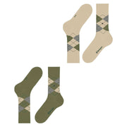 Burlington Everyday Argyle 2-Pack Socks - Salvia Green