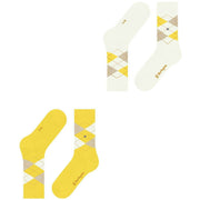 Burlington Everyday Argyle 2-Pack Socks - Sunshine Yellow