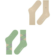 Burlington Everyday Mix 2-Pack Socks - Quiet Green