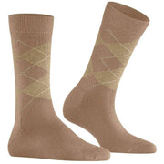 Burlington Marylebone Lurex Socks - Camel Brown