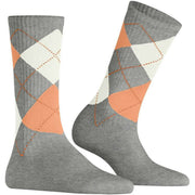 Burlington Rib Courtside Socks - Heather Grey