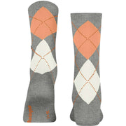 Burlington Rib Courtside Socks - Heather Grey