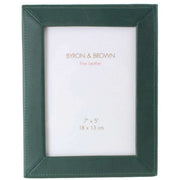 Byron and Brown Slim Classic Nappa Leather 7 x 5 Photo Frame - Green