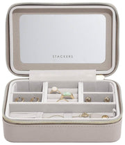 Stackers Luxury Travel Jewellery Box - Taupe Raffia