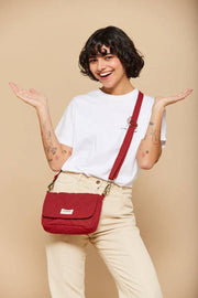 Hindbag Margault Quilted Shoulder Bag - Terracotta Red