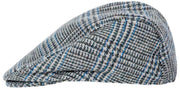 Dents Stanwick Tweed Flat Cap - Blue