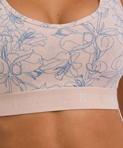 Falke Daily Comfort Print 2-Pack Bustier Bralette - Beige/Blue