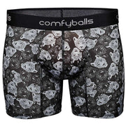 Comfyballs Cotton Long Boxer - Black Cheetah