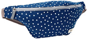 Roka Mill Hill Cotton Canvas Bum Bag - Navy Polka Dot