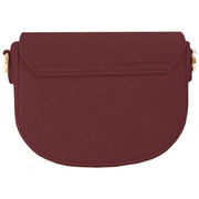 David Jones Small Turnlock Shoulder Bag - Bordeaux Burgundy