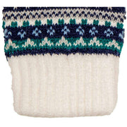 Dents Abstract Half Finger Knitted Gloves - Winter White