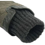 Dents Arabella Waxed Cotton Water Resistant Touchscreen Gloves - Olive Green