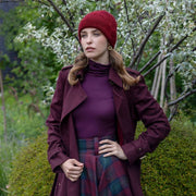 Dents Cable Knit Beanie Hat - Burgundy