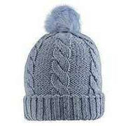 Dents Cable Knit Pom Hat - Cornflower Blue