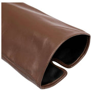 Dents Demi Long Leather Gloves - Chestnut Brown