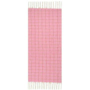 Dents Dotted Windowpane Check Tassel Scarf - Pale Pink