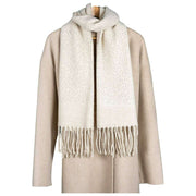 Dents Embellished Sparkle Scarf - Almond Beige