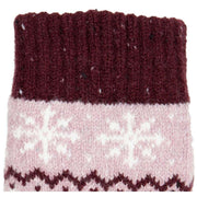 Dents Fair Isle Jacquard Design Knitted Gloves - Lilac