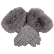 Dents Faux Cuff Gloves - Dove Grey