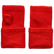 Dents Fingerless Knitted Wrist Warmers - Berry Red