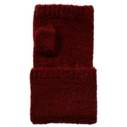 Dents Fingerless Knitted Wrist Warmers - Burgundy