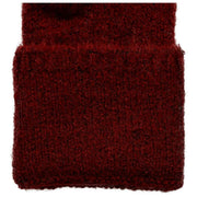 Dents Fingerless Knitted Wrist Warmers - Burgundy
