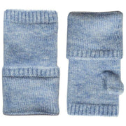 Dents Fingerless Knitted Wrist Warmers - Pale Blue
