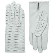 Dents Florence Perforated Leather Gloves - Silver