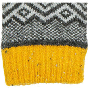 Dents Geometric Knitted Gloves - Dove Grey