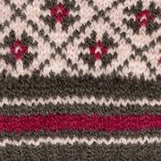 Dents Jacquard Fair Isle Knitted Gloves - Pink/Charcoal Grey