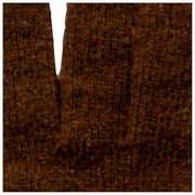 Dents Knitted Stripe Cuff Gloves - Chocolate Brown
