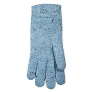 Dents Marl Yarn Cable Knit Gloves - Cornflower Blue