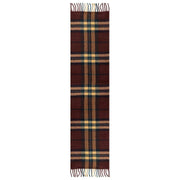 Dents Plaid Check Tassel Scarf - Merlot Red