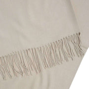 Dents Plain Pashmina Tassel Scarf - Oat Beige