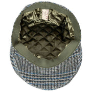 Dents Stanwick Tweed Flat Cap - Blue