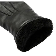 Dents Teresa Three-Point Leather Mittens - Black