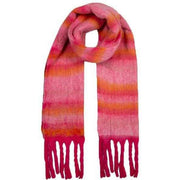 Dents Tonal Stripe Blanket Tassel Scarf - Candy Pink