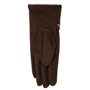 Dents Zebra Print Touchscreen Velour-Lined Gloves - Mocca Brown