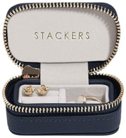 Stackers Zipped Large Travel Jewellery Box - Navy Blue