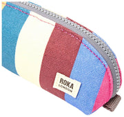 Roka Tate Small Cotton Canvas Pouch - Wide Multi Stripe
