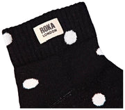 Roka Wembley Ankle Socks - Black Dot