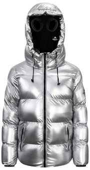 Helvetica Mountain Pioneers Cosmos Hooded Down Jacket - Silver