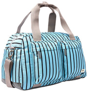 Roka Gatwick Medium Recycled Canvas Duffle Bag - Blue Stripe