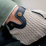 Dents The Suited Racer Hatcher Leather Driving Gloves - Black