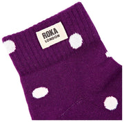 Roka Wembley Ankle Socks - Purple Dot